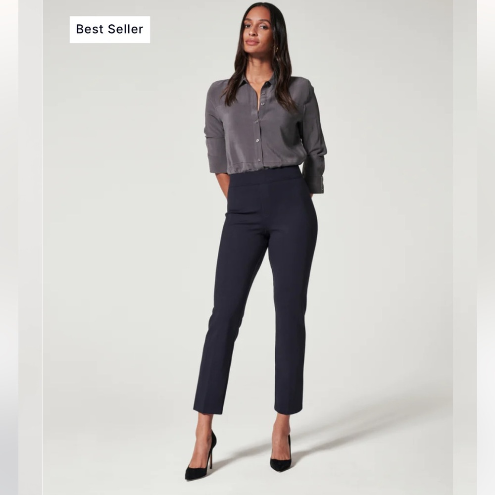 SPANX: PERFECT Pant. Straight Fit. Dark Navy. US S
